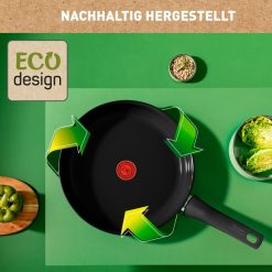 New Tefal Poele Wok En Ceramique Noire Renew On C43519