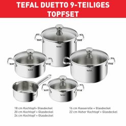 Wholesale Tefal Ensemble De Casseroles Duetto 9 Pieces A705S9