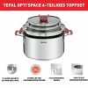 New Tefal Ensemble De Casseroles Opti Space 6 Pieces G720S6