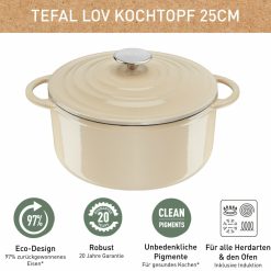 Online Tefal Lov Marmite En Fonte 25 Cm Beige E25904