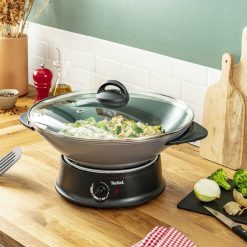 Hot Tefal Wok Avec Couvercle En Verre Wo3000