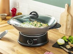 Hot Tefal Wok Avec Couvercle En Verre Wo3000