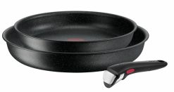 Hot Tefal Ensemble De Poeles 3 Pieces Ingenio Black Stone L39990