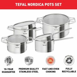 Best Tefal Batterie De Cuisine Nordica 8 Pieces H852S8