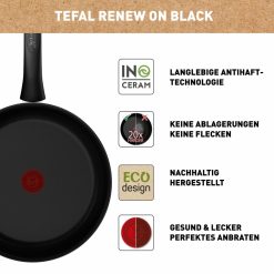 Hot Tefal Renouveler Sur Poele En Ceramique Noire 24 Cm C43504