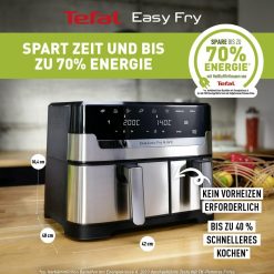 New Tefal Double Easy Fry & Grill 8,3 L En Acier Inoxydable Ey905D